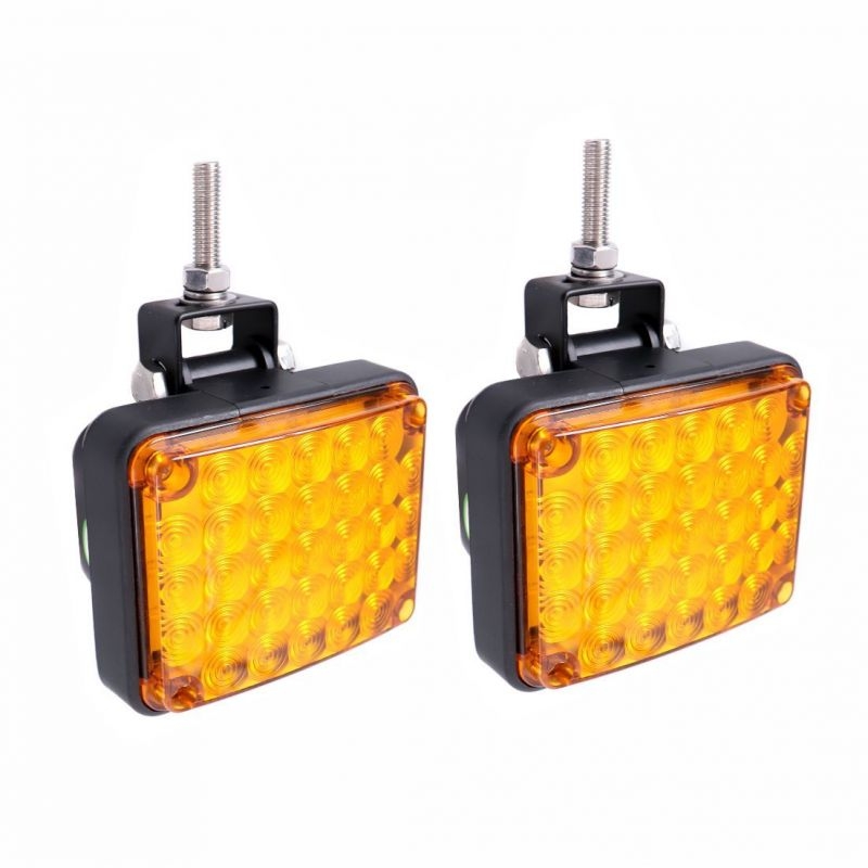 Kit 2 feux clignotant de signalisation à éclat led carré orange moto  guidage 12V SS20®PRO