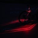 Feu arrière à LED rouge pour vélo avec laser de marquage au sol