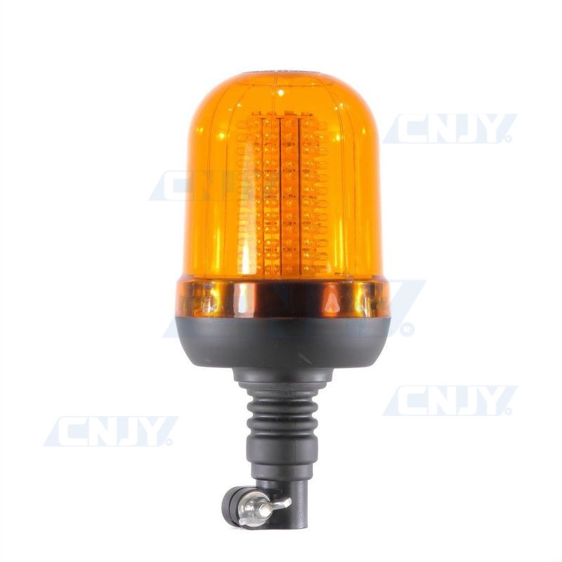 Gyrophare agricole 120 led 12W orange sur mât flexible ECE R65 12V