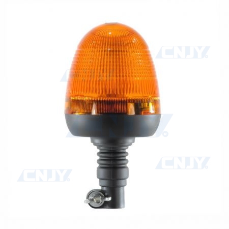 Gyrophare 60 led 10W obus orange sur mât flexible ECE R65 12V 24V