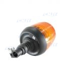 Gyrophare 60 led 10W obus orange sur mât flexible ECE R65 12V 24V