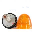 Gyrophare 60 led 10W obus orange sur mât flexible ECE R65 12V 24V