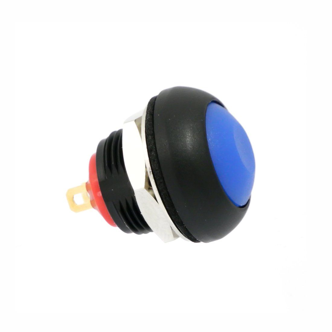 5 Boutons Poussoirs Momentanés Métal 12mm IP65 - SPST 2A 12V-250V Pour Klaxon Ou PC