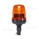 Gyrophare led 48W lisse orange sur mât flexible ECE R65