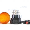 Gyrophare led orange 16W obus magnétique ECE R65 12v 24v 