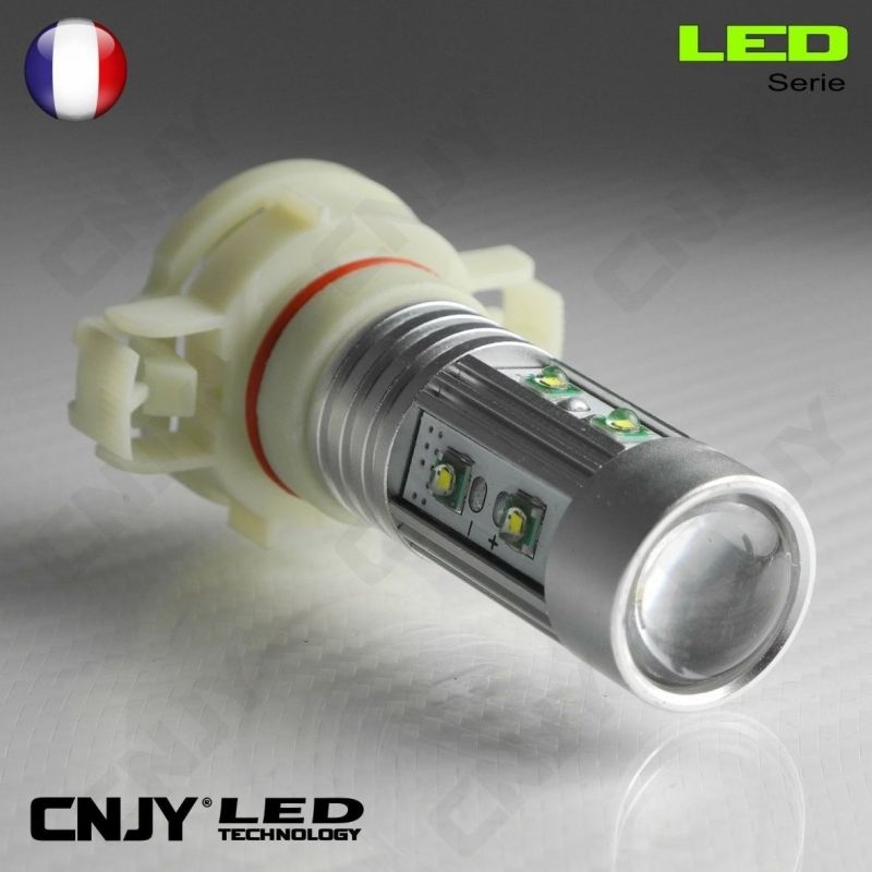 1 AMPOULE LED H16 50W CREE LENTICULAIRE PSX24W PS19W 12V POUR FEUX DE JOUR & PHARE ANTI BROUILLARD