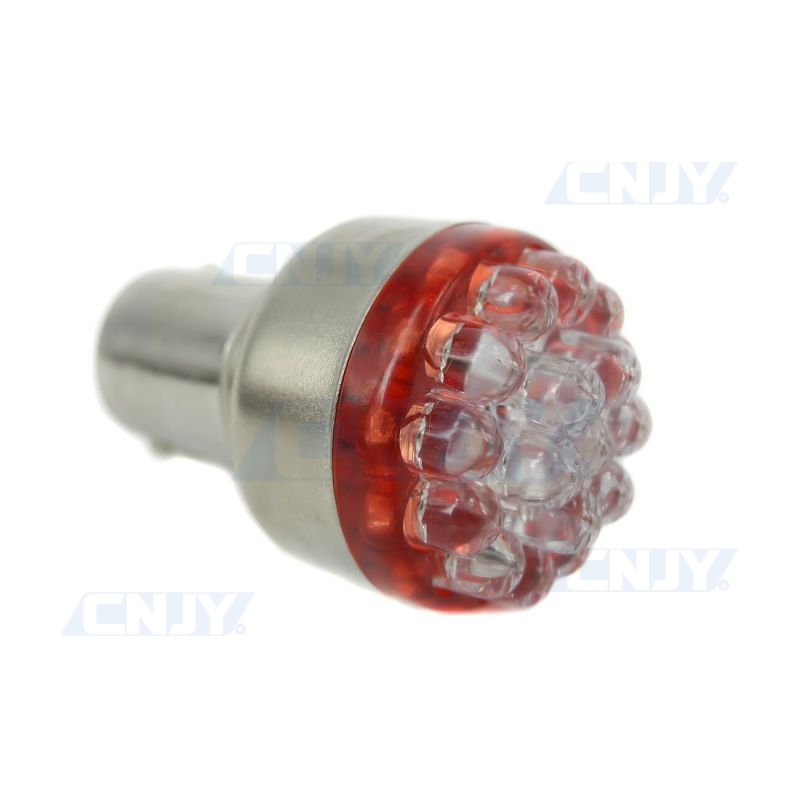 AMPOULE BA15S 19 LED ROUGE TYPE R10W P21W 1156 12V