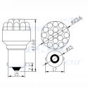 AMPOULE BA15S 19 LED ORANGE TYPE R10W P21W 1156 12V