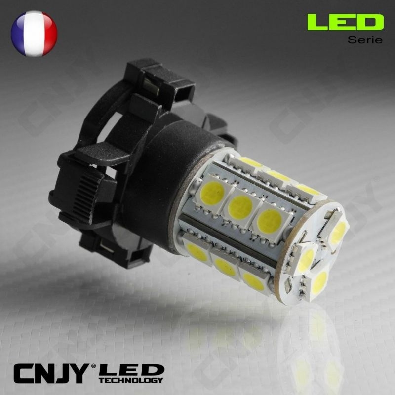 1 AMPOULE LED PY24W 18SMD PGU20-4 5200 12190 12V POUR FEUX DE JOUR & PHARE ANTI BROUILLARD