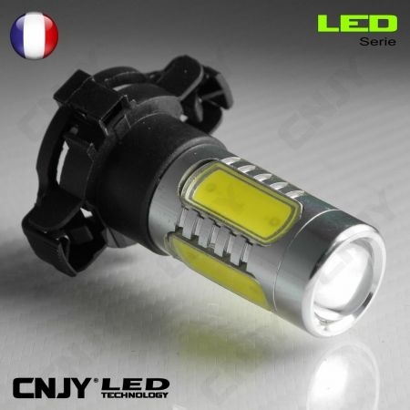 1 AMPOULE LED PY24W 11W HLU+CREE LENTICULAIRE PGU20-4 5200 12190 12V POUR FEUX DE JOUR & PHARE ANTI BROUILLARD