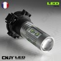 1 AMPOULE LED PY24W 50W CREE LENTICULAIRE PGU20-4 5200 12190 12V POUR FEUX DE JOUR & PHARE ANTI BROUILLARD