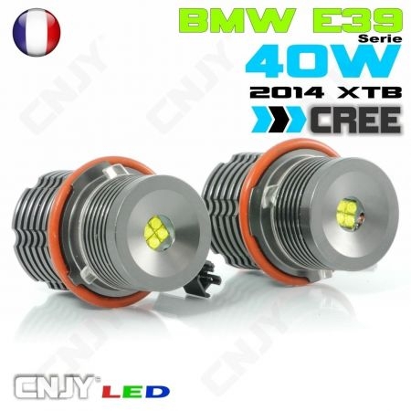 KIT ANGELEYES LED BMW E39 40W CREE XTB LED MARKER H10 BLANC HAUTE PUISSANCE