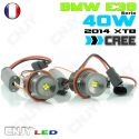 KIT ANGELEYES LED BMW E39 40W CREE XTB LED MARKER H10 BLANC HAUTE PUISSANCE