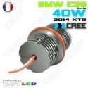 KIT ANGELEYES LED BMW E39 40W CREE XTB LED MARKER H10 BLANC HAUTE PUISSANCE