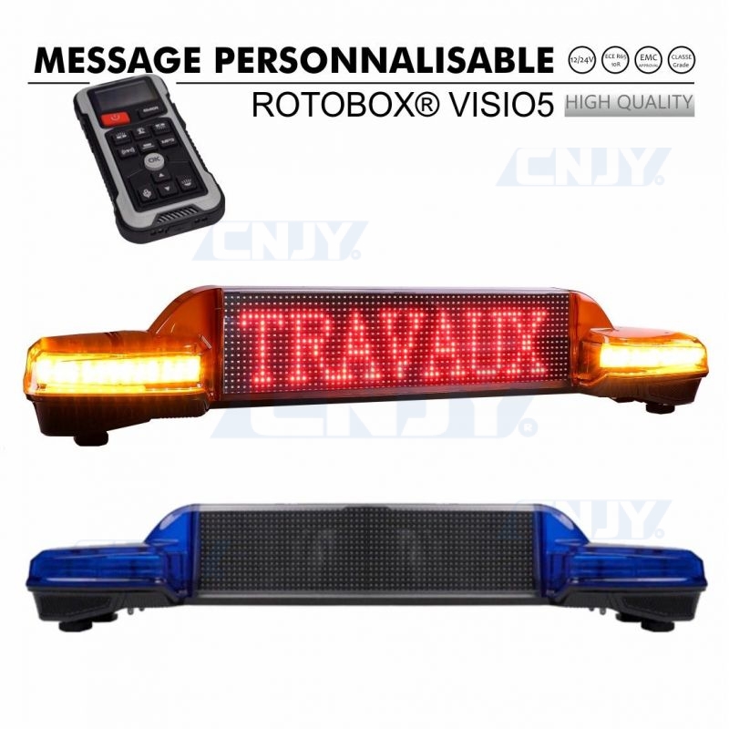 ROTOBOX-VISIO2 GYROPHARE DE TOIT 120CM 88W LED POUR VEHICULE DE