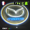 LED GZER CNJY PROJECTEUR LAZER ECLAIRAGE BAS PORTE PORTIERE LOGO MARQUE AUTO 