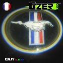 LED GZER CNJY PROJECTEUR LAZER ECLAIRAGE BAS PORTE PORTIERE LOGO MARQUE AUTO 