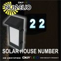 1 NUMERO DE MAISON SOLAIRE LUMINEUX A LED NUMELIO ALLUMAGE AUTOMATIQUE-TOUT NUMERO- PANNEAU SOLAIRE 