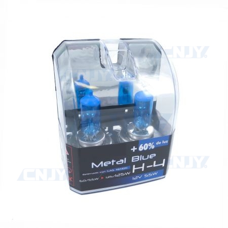 2 AMPOULES H4 PLASMA XENON 6000K METAL BLUE 12V