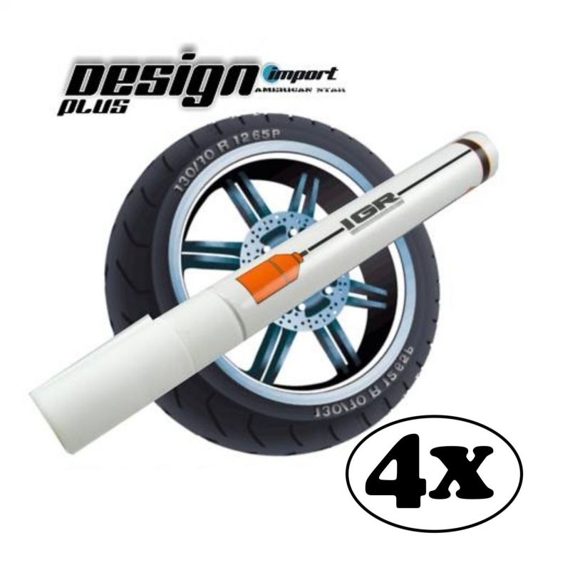 4X FEUTRE MARQUEUR PEINTURE MARQUAGE PERMANENT DECORATION DE PNEU BLANC  RACING à 6,44 € chez