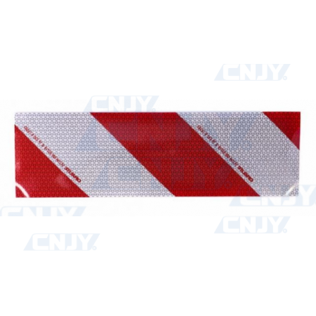 1M x 141mm BANDE DE SIGNALISATION ADHESIVE MARQUAGE SECURITE ROUGE/BLANC ORALITE DROITE