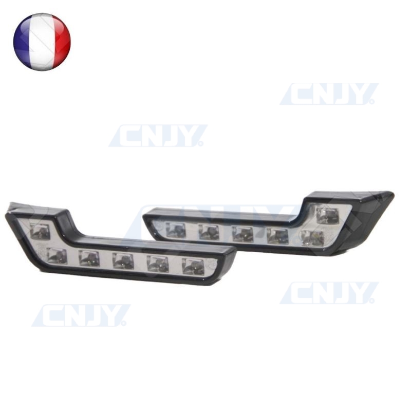 Feux De Jour LED étanches IP65 Pour Voiture - Lumière Blanche Haute Puissance, 12V, Facile à Installer