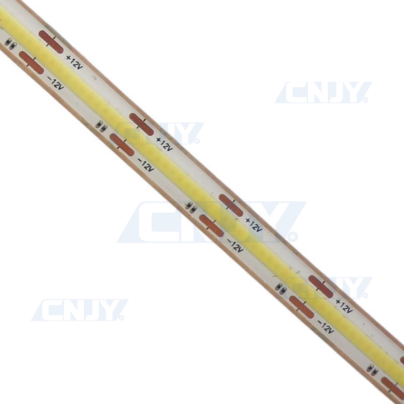 Bande led COB IP68 Blanc froid 480led/M Flexible Adhésive à fond blanc 12V