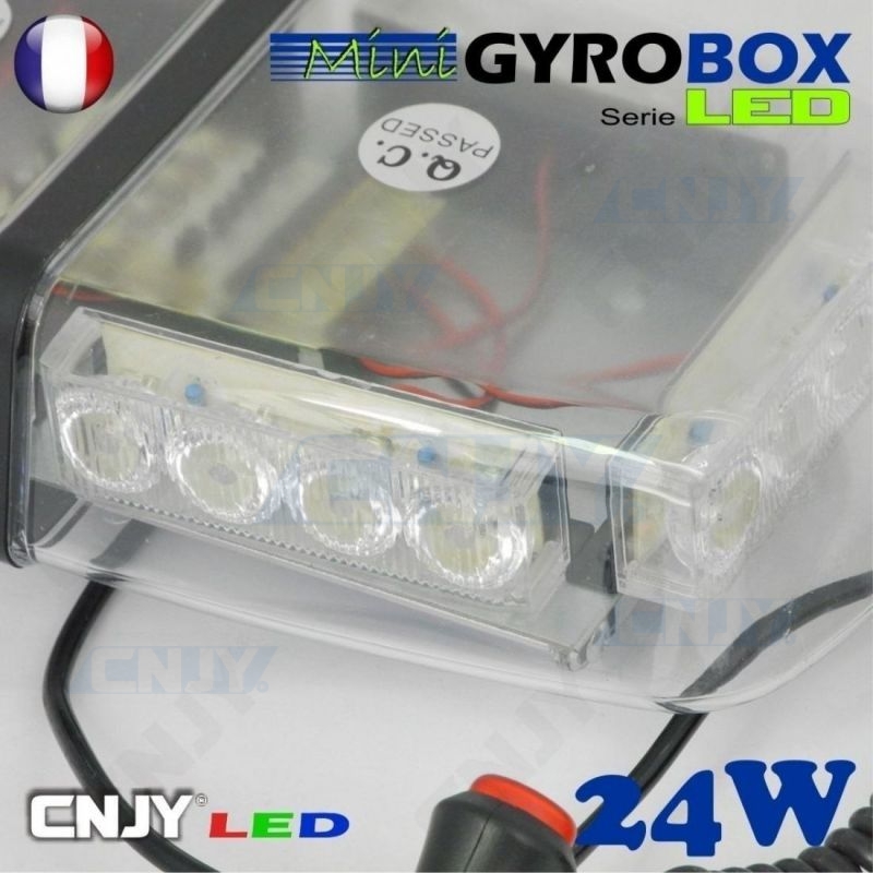 Gyrophare led blanc et orange