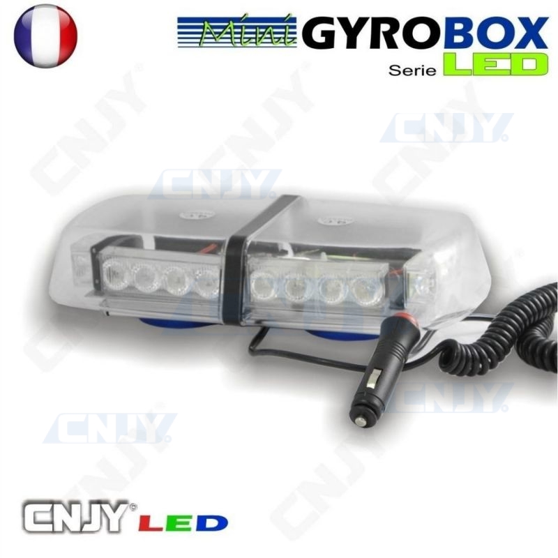 Gyrophare led blanc et orange