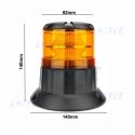 Feu d'avertissement led ISO 860-10R - Orange - Version haute.