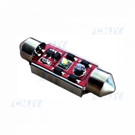 AMPOULE ANTI ERREUR TYPE NAVETTE C10W 12V LED CREE 42mm