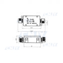 Connecteur de câble étanche IP67 1 : 1