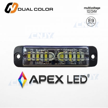 FEU A ECLAT DOUBLE COULEUR APEX®FLASH LED 36W ECE R65 12V/24V