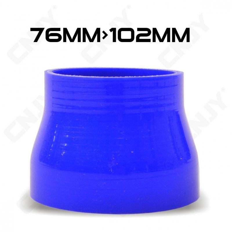 DURITE DE REDUCTION 76MM à 102MM SILICONE RENFORCEE SAMCO TRIPLE COUCHE POUR MONTAGE D'ADMISSION AIR ET REFROIDISSEMENT