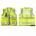 Gilet jaune fluo de sécurité réfléchissant et lumineux à led