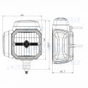 Phare routier GZER®XR5 12V 24V / Position - Code - Phare - Clignotant - Anti brouillard