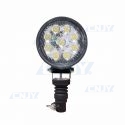 Phare de travail Agricole sur hampe à led GZER®EX1 27W 12V/24V