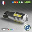 1 AMPOULE LED W5W T10 12V 10LED OSRAM 5W + LENTILLE ANTI ERREUR CANBUS ODB