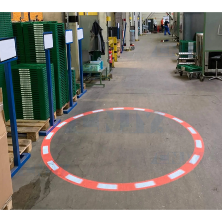 PROJECTEUR DE SECURITE INDUSTRIELLE MARQUAGE VIRTUELLE "PASSAGE PIETON" "DANGER" pont roulant