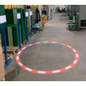 PROJECTEUR DE SECURITE INDUSTRIELLE MARQUAGE VIRTUELLE "PASSAGE PIETON" "DANGER" pont roulant