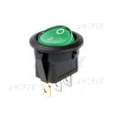 interrupteur auto On/Off rond lumineux à led vert