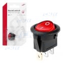 interrupteur auto On/Off rond lumineux à led rouge