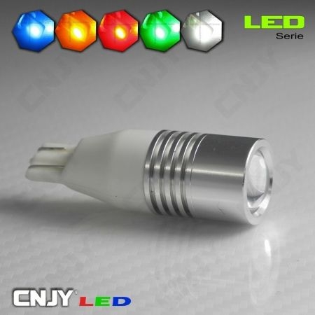 1 AMPOULE LED W16W T15 12V 1LED CREE + LENTILLE 5050 PUISSANCE DE 5W