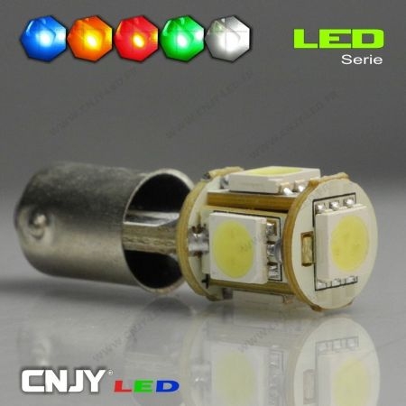 1 AMPOULE BA9S T4W 5 LED 5050SMD 12V POLARISEE CANBUS ANTI ERREUR ODB 