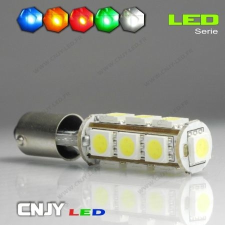 1 AMPOULE BA9S T4W 13 LED 5050SMD 12V POLARISEE CANBUS ANTI ERREUR ODB 
