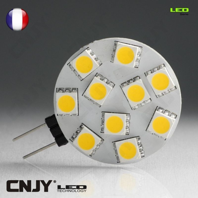 1 AMPOULE LED G4 10SMD 5050 12V VDC BLANC CHAUD ou FROID MAISON BATEAU  CAMPING-CAR