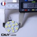 1 AMPOULE LED G4 10SMD 5050 12V VDC BLANC CHAUD ou FROID MAISON BATEAU CAMPING-CAR