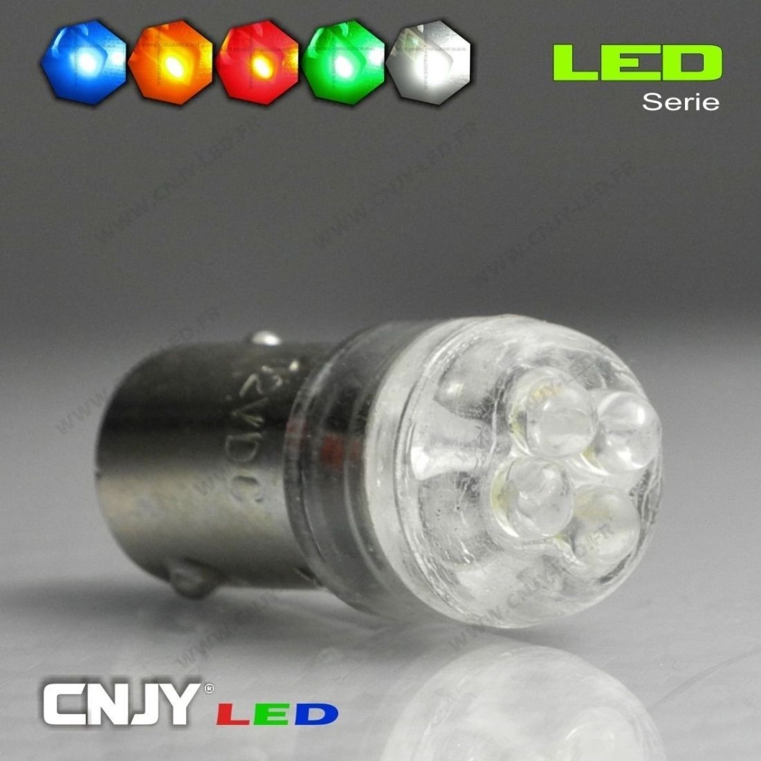 Ampoule Led H6W BAX9S à 5 leds 24 volts non polarisée - Led-PL E.I.