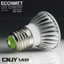 1 AMPOULE ECOWATT LED CONFORT 3W GU10-MR16-E27 12VDC ou 220VAC PUISSANTE ET COMPACT MAISON BATEAU CAMPING-CAR