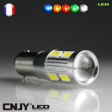 1 AMPOULE BA9S T4W A LED NIKKON 5630SMD 12V BI-POLAIRE CANBUS ANTI ERREUR ODB LENTICULAIRE